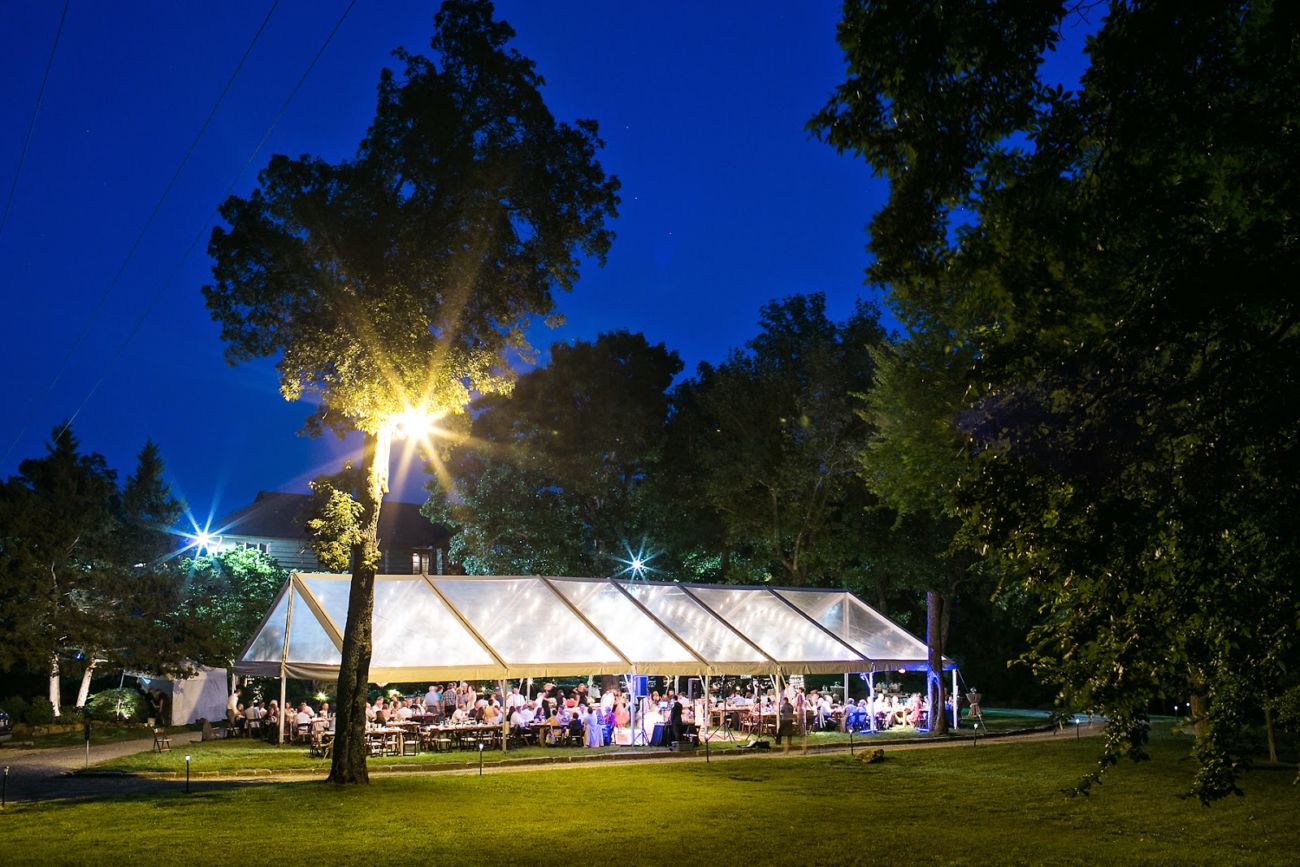 outdoor wedding tent lighting