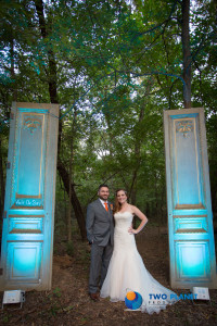 Wedding Lighting Outdoor Woods Uplight Blue