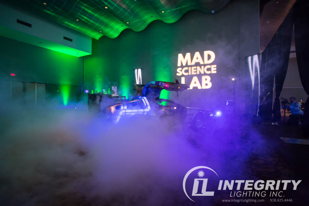 Brainiac Ball 2016 Delorean Tulsa Event Lighting Oklahoma Event Lighting Tulsa Party Lighting Oklahoma Party Lighting Fundraiser Tulsa Oklahoma Integrity Lighting Inc
